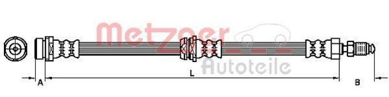 METZGER 4110038 Bremsschlauch für MAZDA VA links/rechts