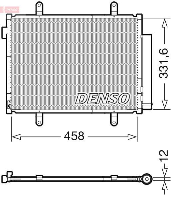 DENSO DCN47011 Kondensator A/C SUZUKI CELERIO (LF) 1.0 (14-)