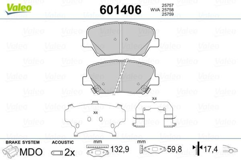 VALEO 601406 SBB-Satz PREMIUM