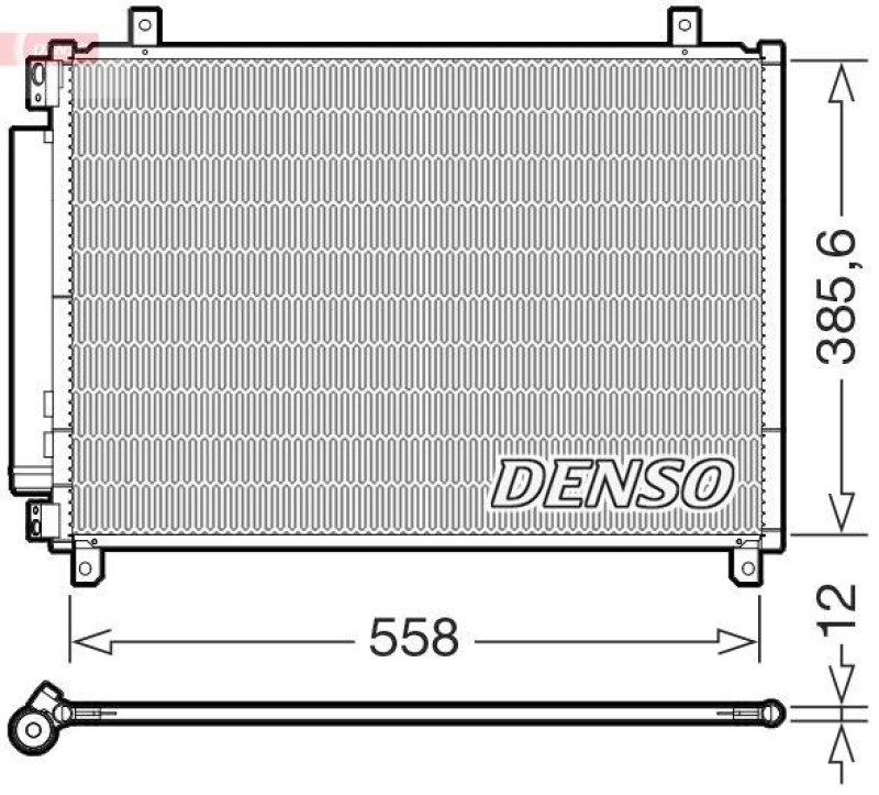 DENSO DCN47012 Kondensator A/C SUZUKI BALENO 1.0 (16-)