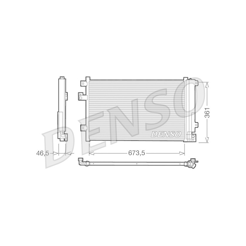 DENSO DCN09084 Kondensator A/C FIAT MULTIPLA (186) 1.9 JTD 115 (2002 - 2010)