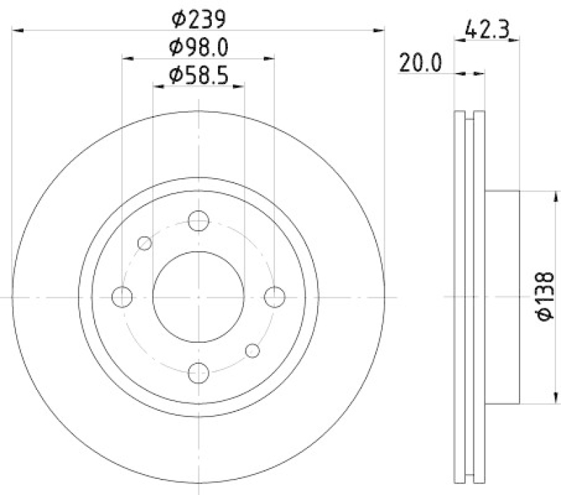 HELLA 8DD 355 107-981 Bremsscheibe 50341