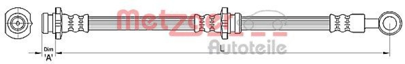 METZGER 4110461 Bremsschlauch für NISSAN HA rechts