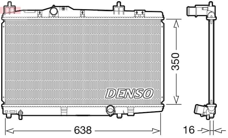 DENSO DRM50105 Kühler TOYOTA YARIS (_P9_) (05-12)