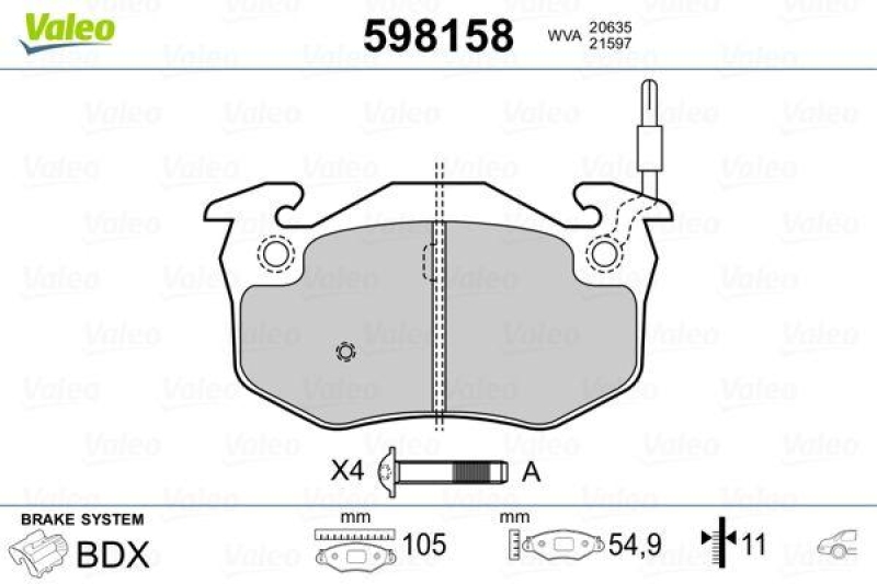 VALEO 598158 SBB-Satz PREMIUM