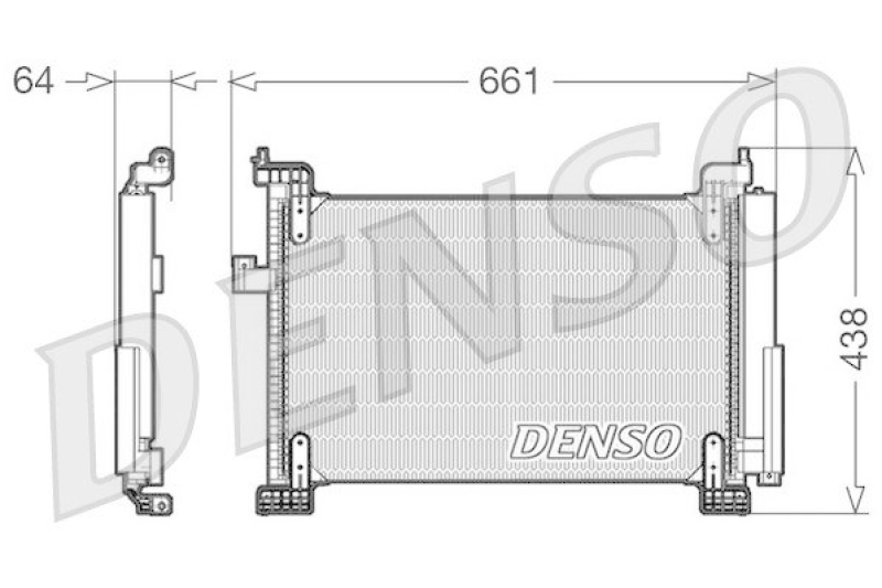 DENSO DCN09085 Kondensator A/C FIAT MULTIPLA (186) 1.9 JTD 115 (2002 - 2010)