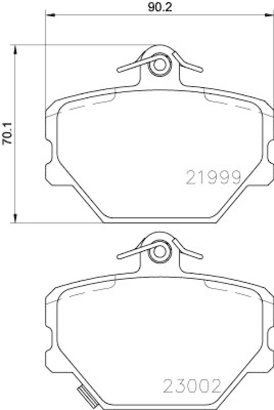 HELLA 8DB 355 008-721 Bremsbelagsatz Scheibenbremse