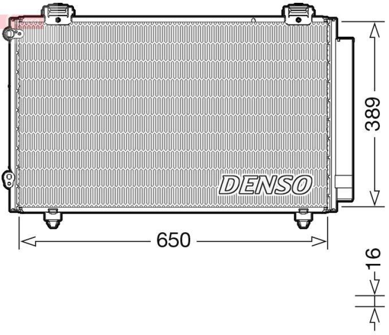 DENSO DCN50023 Kondensator TOYOTA COROLLA Saloon (_E12J_, _E12T_) 1.6 VVT-i 08/2002->07/2007