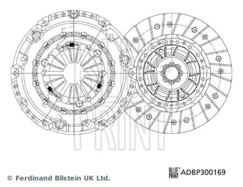 BLUE PRINT ADBP300169 Kupplungssatz f&uuml;r VW-Audi