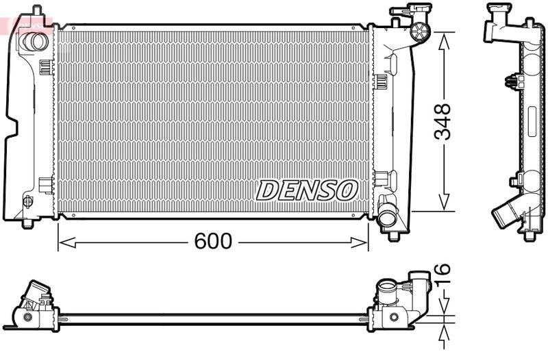 DENSO DRM50110 Kühler TOYOTA COROLLA (_E12_) 1.6 VVT-i (ZZE121_) (02-06)