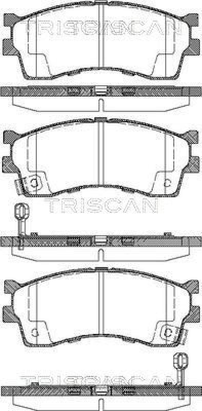 TRISCAN 8110 18008 Bremsbelag Vorne für Kia Carens, Clarus