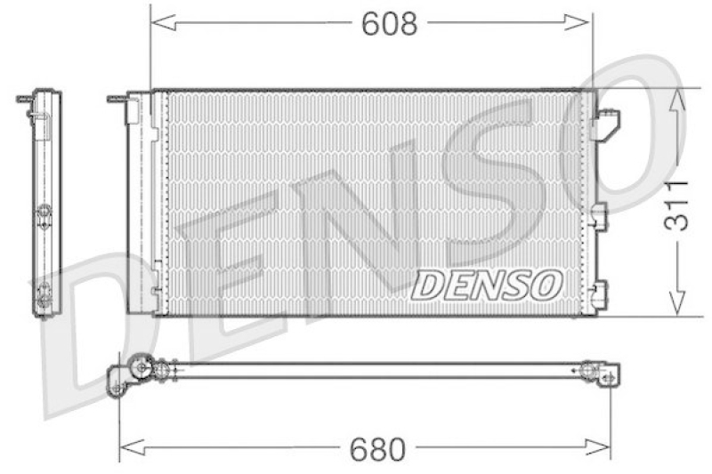 DENSO DCN09105 Kondensator A/C FIAT PANDA (169) 1.2 (2003 - )