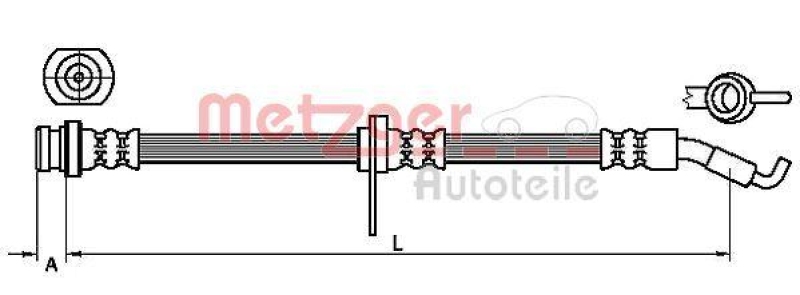 METZGER 4110468 Bremsschlauch für OPEL VA links/rechts