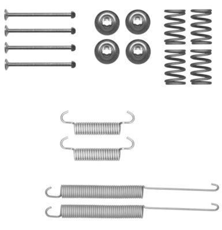 HELLA 8DZ 355 205-411 Zubehörsatz, Bremsbacken für VW