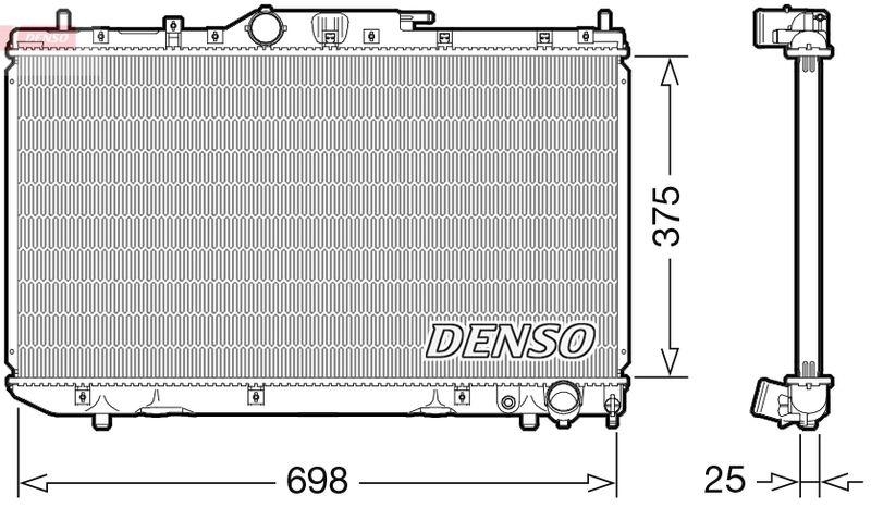 DENSO DRM50114 Kühler TOYOTA AVENSIS Estate (_T25_) 2.0 D-4D (CDT250_) (03)