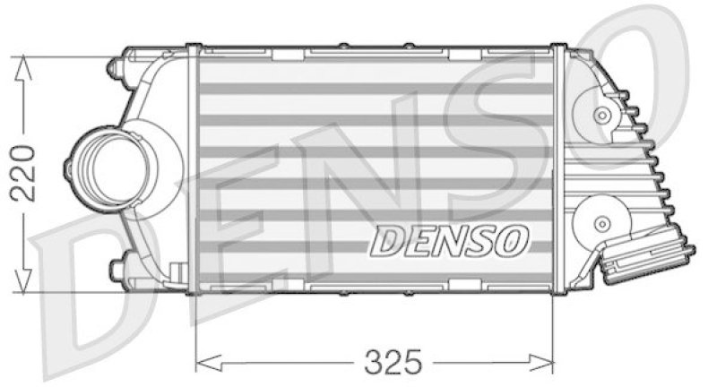 DENSO DIT28015 Ladeluftkühler PORSCHE 911 3.8 L V6 Turbo 520CV "997 TOP FL" (LEFT)