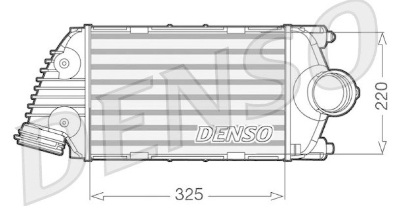 DENSO DIT28016 Ladeluftkühler PORSCHE 911 3.8 L V6 Turbo 520CV "997 TOP FL" (RIGHT)