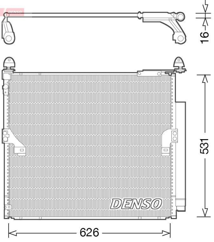 DENSO DCN50038 Kondensator TOYOTA LAND CRUISER 150 (KDJ15_, GRJ15_) 4.0 V6 VVTi 01/2010->