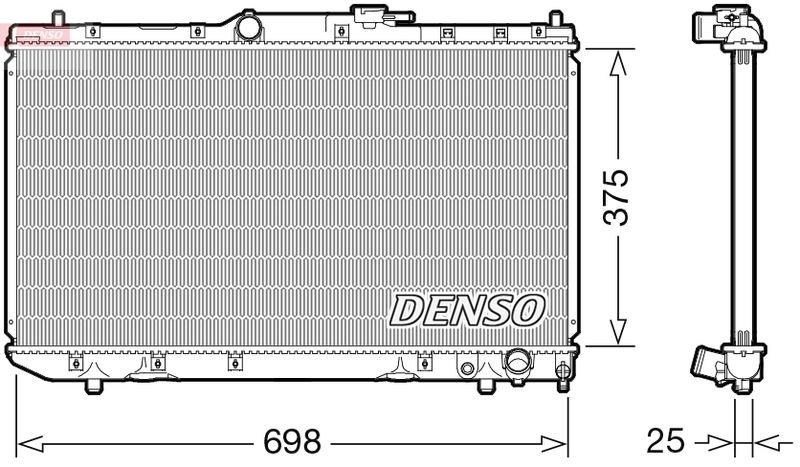 DENSO DRM50116 Kühler TOYOTA AVENSIS (_T22_) 2.0 TD (CT220_) (97-03)