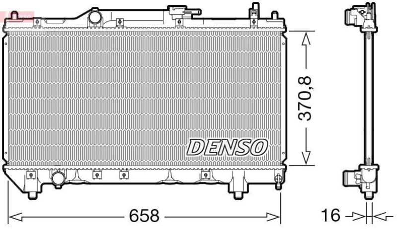 DENSO DRM50117 Kühler TOYOTA AVENSIS (_T22_) 1.8 (AT221_) (97-00)