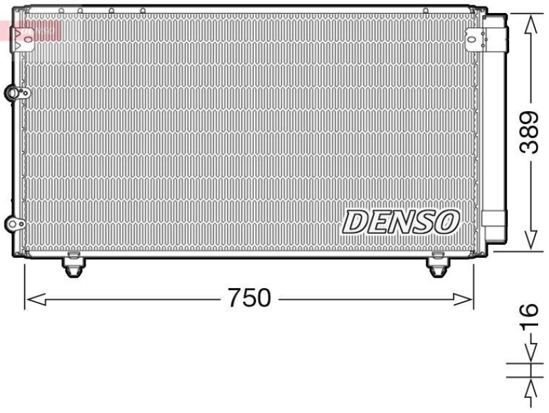 DENSO DCN50042 Kondensator TOYOTA AVENSIS VERSO (_CLM2_, _ACM2_) 2.0 VVT-i 08/2001->11/2009