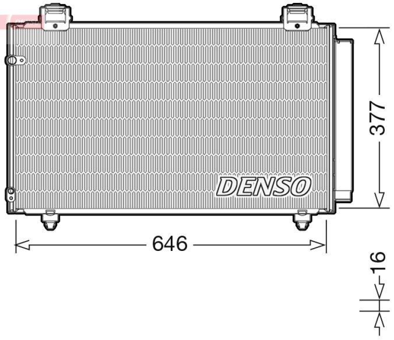 DENSO DCN50043 Kondensator A/C TOYOTA COROLLA (_E12_) (04-07)