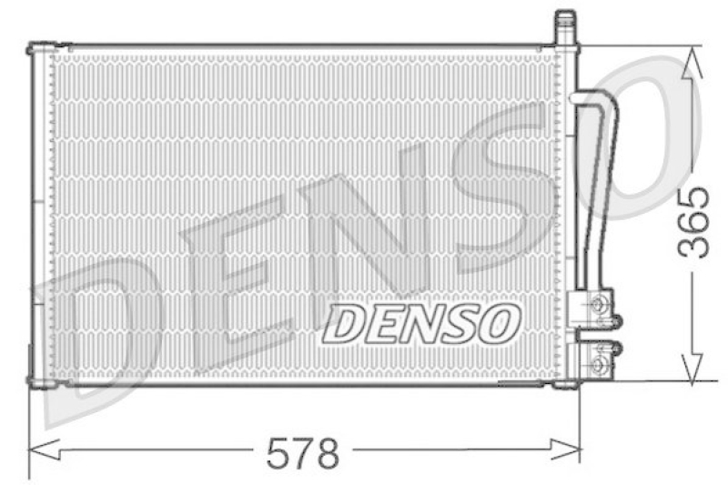 DENSO DCN10008 Kondensator A/C FORD FIESTA V (JH_, JD_) 1.4 16V (2001 - 2008)