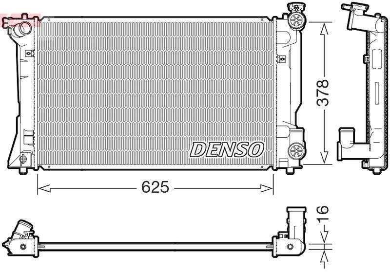 DENSO DRM50118 Kühler TOYOTA AVENSIS Estate (_T25_) 2.0 (AZT250_) (03-08)