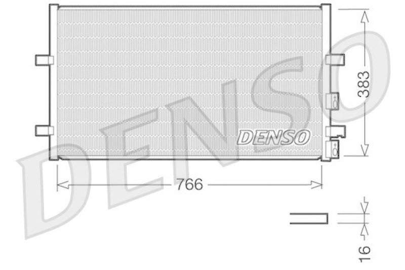 DENSO DCN10009 Kondensator A/C FORD TRANSIT Box 2.2 TDCi (2006 - )