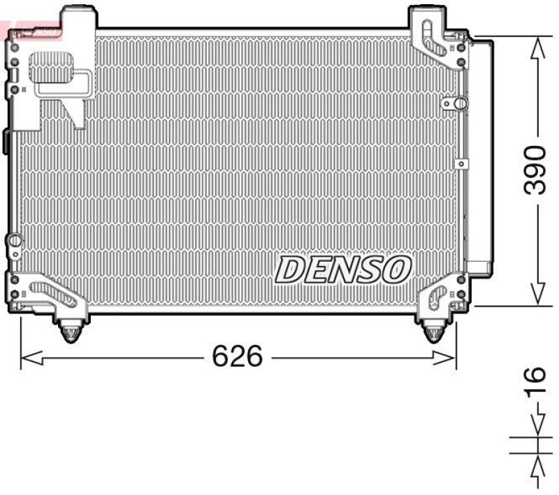 DENSO DCN50044 Kondensator A/C TOYOTA AVENSIS Estate (_T25_) (03-08)