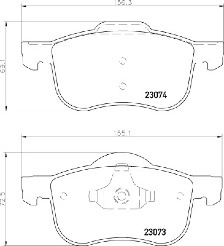 HELLA 8DB 355 008-851 Bremsbelagsatz Scheibenbremse