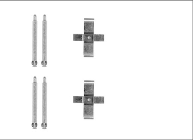 HELLA 8DZ 355 205-591 Zubehörsatz, Scheibenbremsbelag für MB