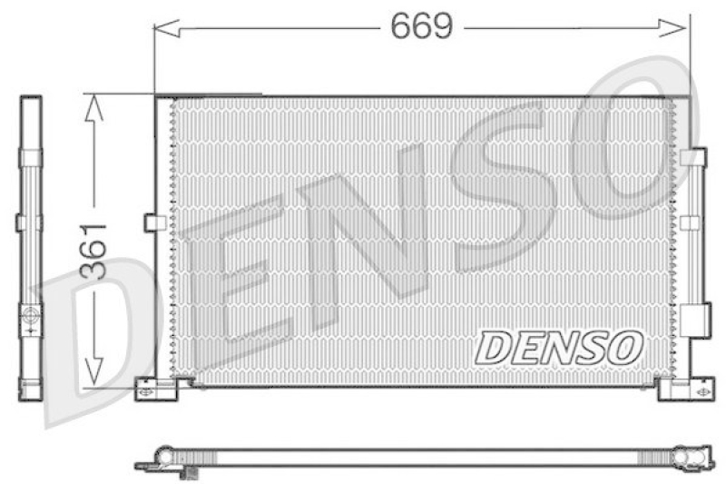 DENSO DCN10012 Kondensator A/C FORD MONDEO III Estate (BWY) 2.0 TDCi (2001 - 2007)