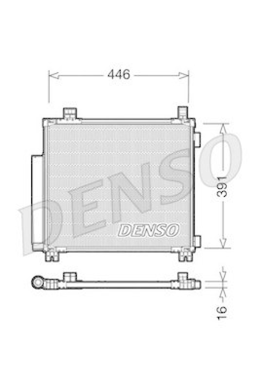 DENSO DCN50045 Kondensator A/C TOYOTA IQ (KPJ1_, NGJ1_, KGJ1_, NUJ1_) 1.0 (2009 - )