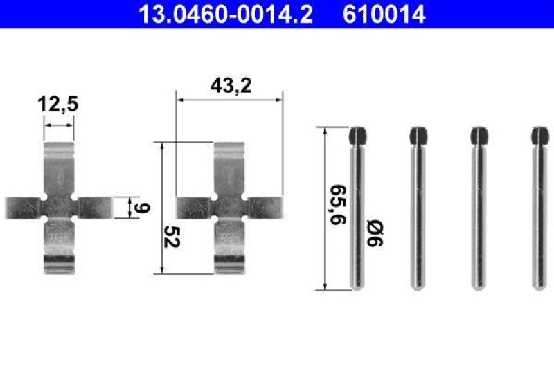 ATE 13.0460-0014.2 Belagsatz Zubehör