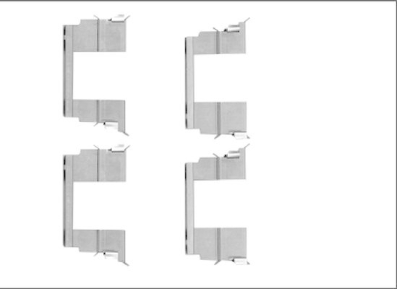 HELLA 8DZ 355 205-601 Zubehörsatz, Scheibenbremsbelag für ISUZU