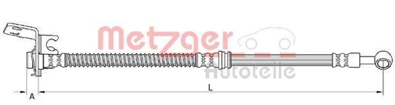 METZGER 4111048 Bremsschlauch für HYUNDAI HA links