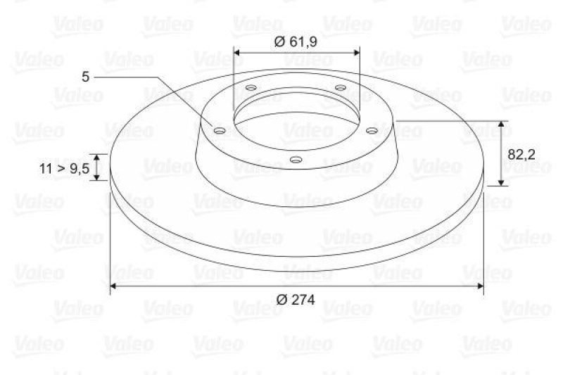 VALEO 197312 Bremsscheibe