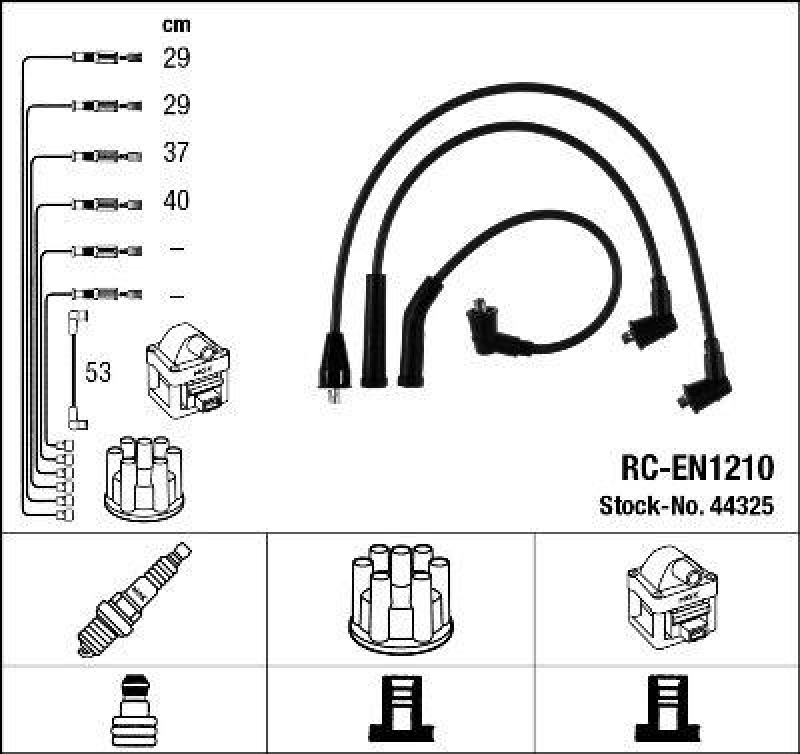 NGK 44325 Zündleitungssatz RC-EN1210 |Zündkabel