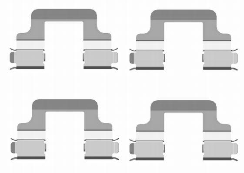 HELLA 8DZ 355 204-101 Zubehörsatz Scheibenbremsbelag