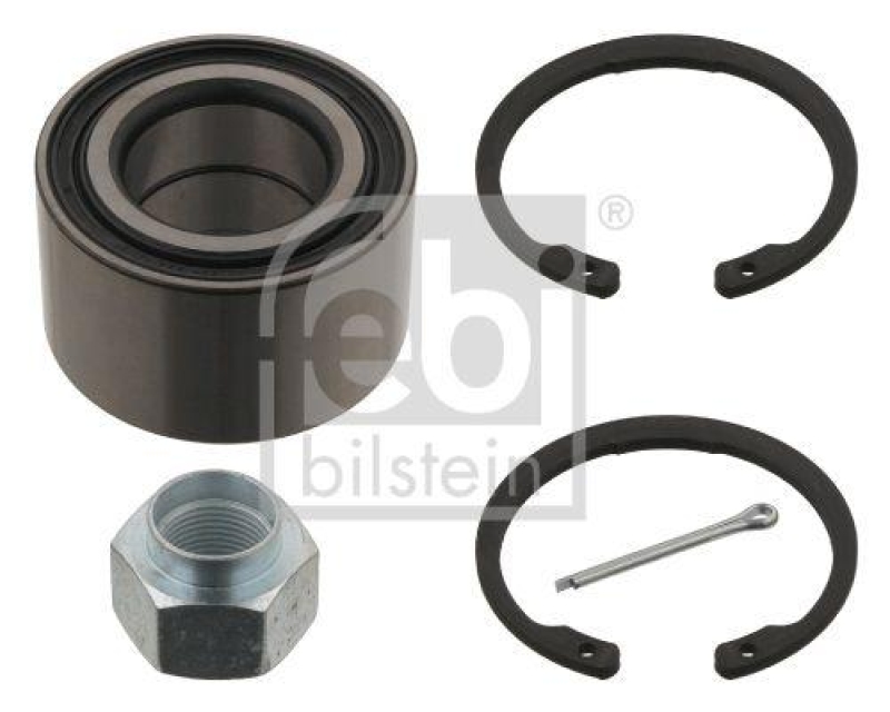 FEBI BILSTEIN 31690 Radlagersatz mit Achsmutter, Sicherungsringen und Splint für CHEVROLET/DAEWOO