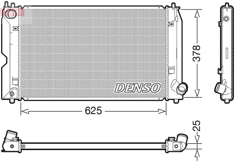 DENSO DRM50127 Kühler TOYOTA COROLLA (_E12_) 2.0 D-4D (CDE120R_, CDE120L_) (03-07)