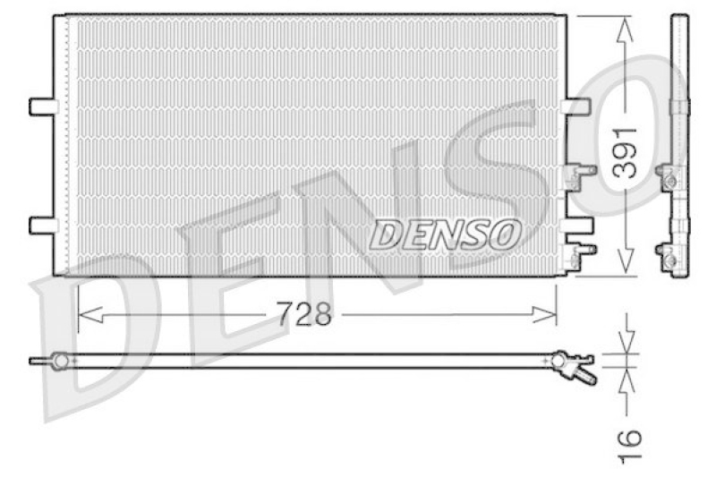 DENSO DCN10017 Kondensator A/C FORD TRANSIT Box 2.2 TDCi (2006 - )