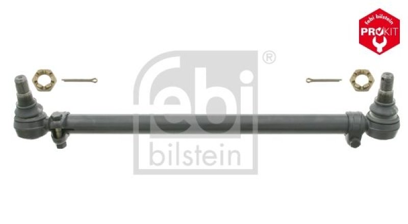 FEBI BILSTEIN 24051 Lenkstange mit Kronenmuttern und Splinten, vom Lenkgetriebe zur 1. Vorderachse für Volvo