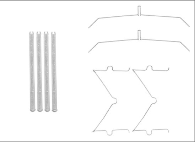 HELLA 8DZ 355 205-641 Zubehörsatz, Scheibenbremsbelag für TOYOTA HILUX III