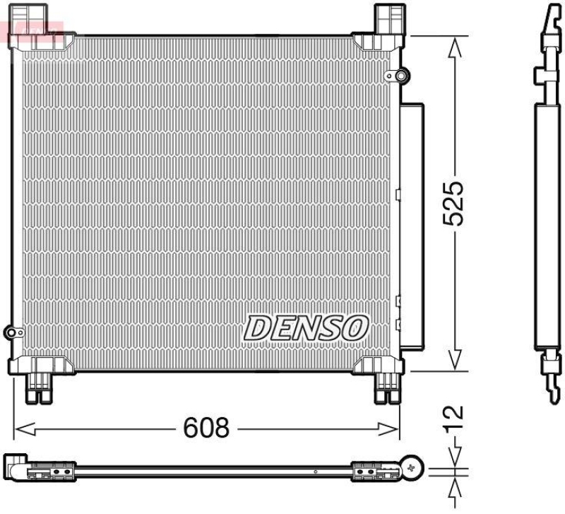 DENSO DCN50050 Kondensator A/C TOYOTA HILUX VIII Pickup (_N1_) (15-)