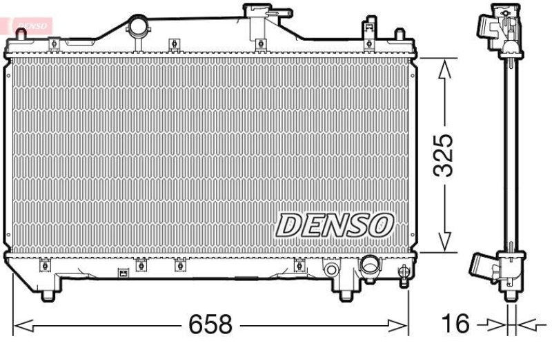 DENSO DRM50131 Kühler TOYOTA AVENSIS Estate (_T22_) (00-03)