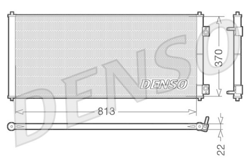 DENSO DCN10018 Kondensator A/C FORD TRANSIT Box 2.2 TDCi (2006 - )