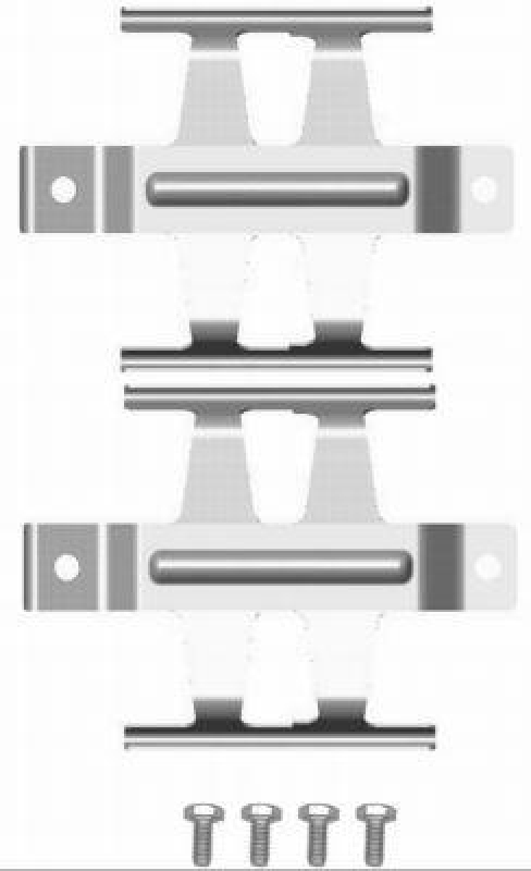 HELLA 8DZ 355 204-121 Zubehörsatz, Scheibenbremsbelag für MB