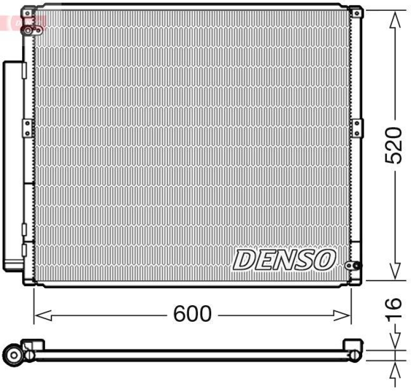 DENSO DCN50051 Kondensator A/C TOYOTA LAND CRUISER (KDJ12_, GRJ12_) 3.0 D-4D (KDJ120, KDJ125) (2002 - )